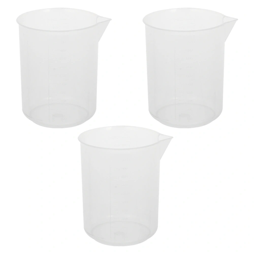 3Pcs 1000ML Graduated Measuring Cup Liquid Measuring Cup for Home Laboratory