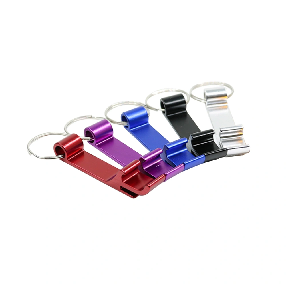 5Pcs Pocket Small Key Chain Ring Bar Claw Beverage Beer Bottle Opener (Random Color)