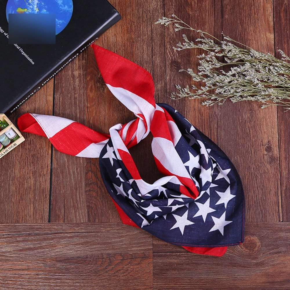 5Pcs American Flag Printed Headscarf Creative DIY Headscarf Fashion Outdoor Headband