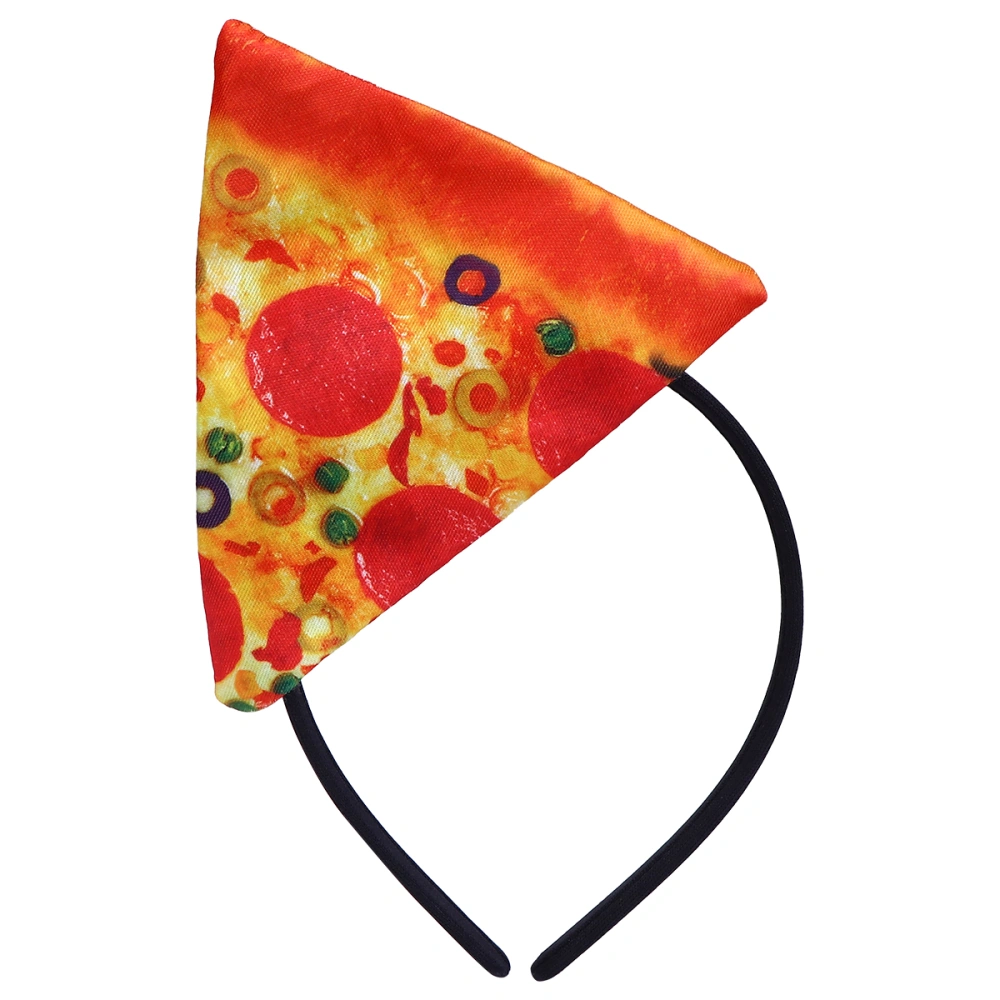 Halloween Cosplay Costume Headband Hairband Decoration Fun Pizza Shape Hair