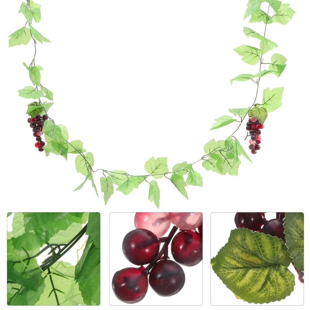 1 Set of Artificial Grapes Set Hanging Vine Pendants Fake Fruit Grapes Decorative Grapes Ornaments