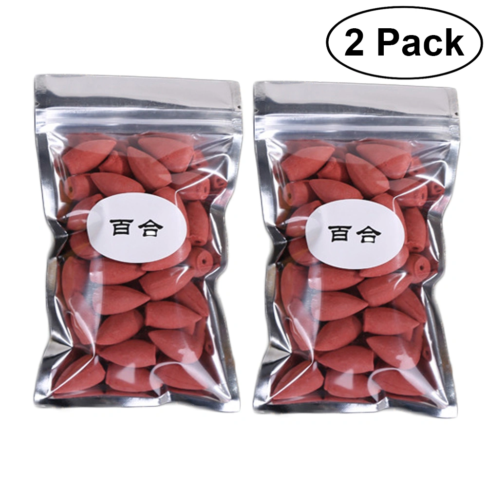 80pcs Backflow Variety Mixed Aromatherapy Incense Cones Assorted Natural Fragrant Cones(Lily)