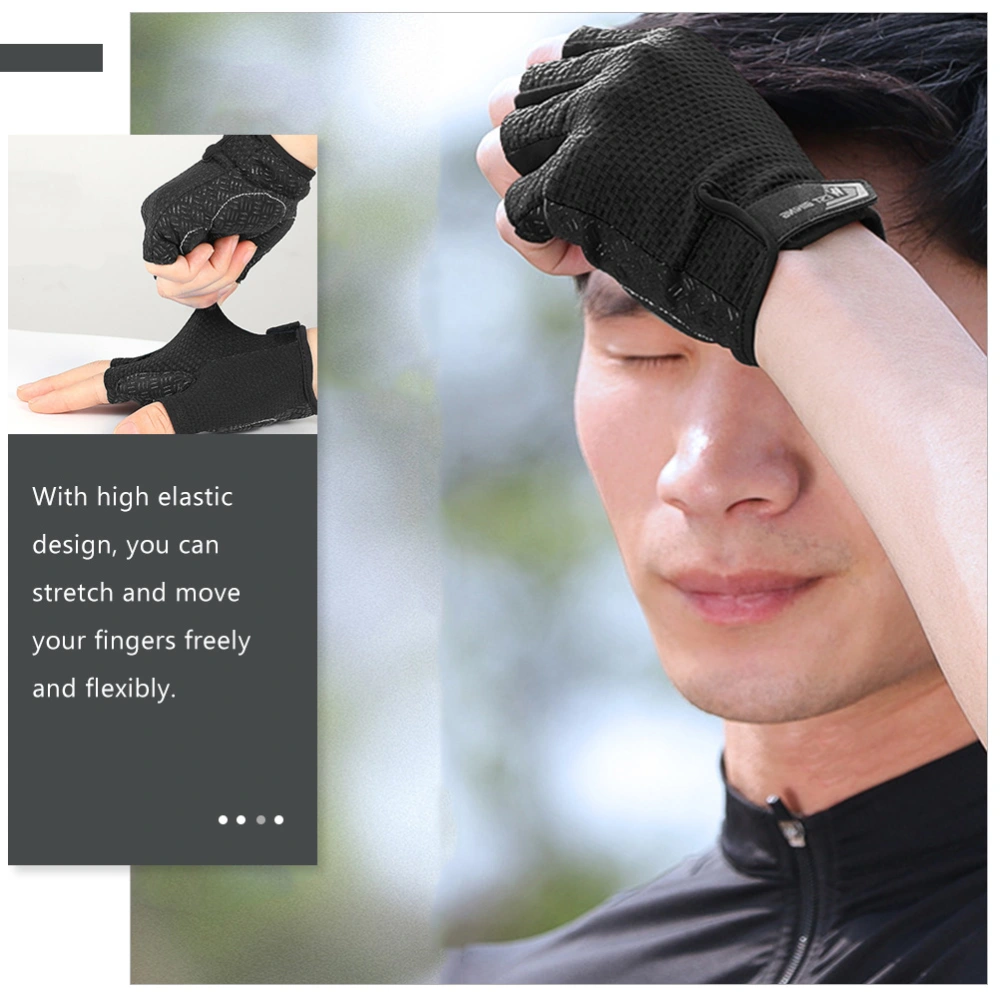 1 Pair of Breathable Cycling Gloves Shock-absorption Bike Gloves for Outdoor