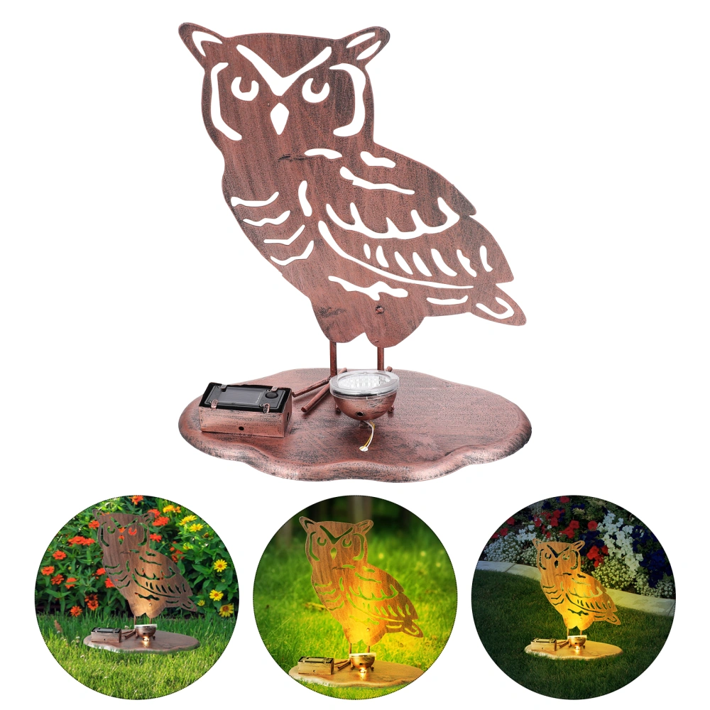 1Pc Solar Hollow-out Animal Projection Lamp Garden Yard Landscape Lamp (Bronze)