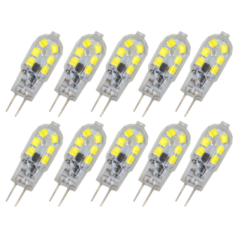 10pcs G4-2835 12SMD LED Bulb Light Lamp White Light with Transparent Shell 12V