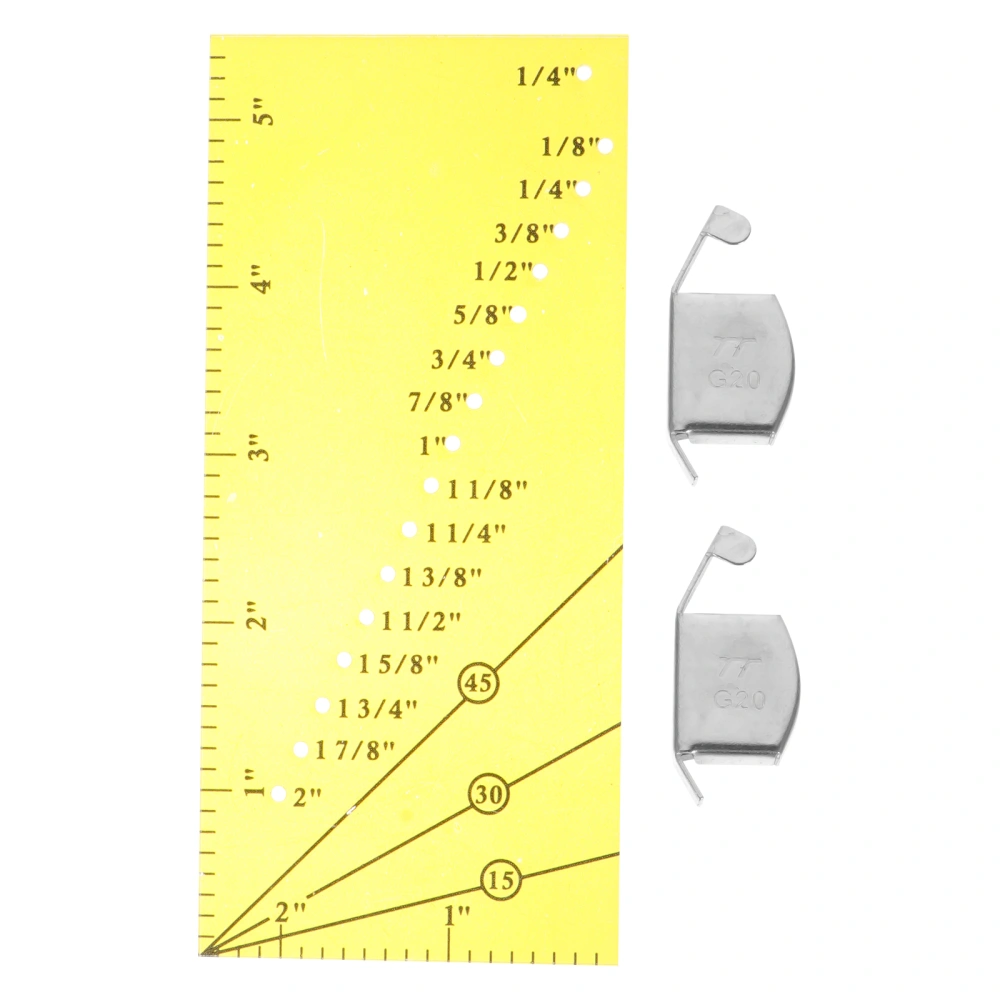 1 set of Sewing Machine Quilting Seam Allowance Ruler Practical Seam Measuring Tool