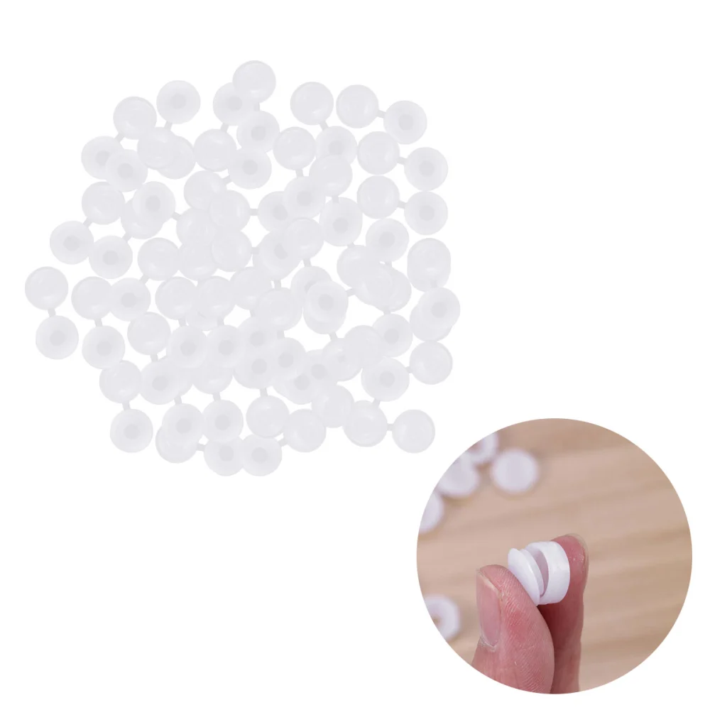 50PCS Screw Hole Cover Roofing Plastic Screw Cover Protect Caps(White)