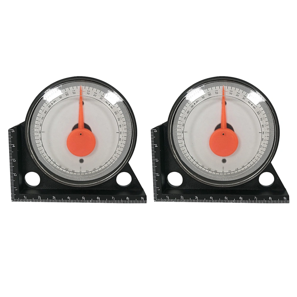 2Pcs High Precision Pointer Type Inclinometer Inclination Box Goniometer Angle Meter for Brick Layer Tile Fixing