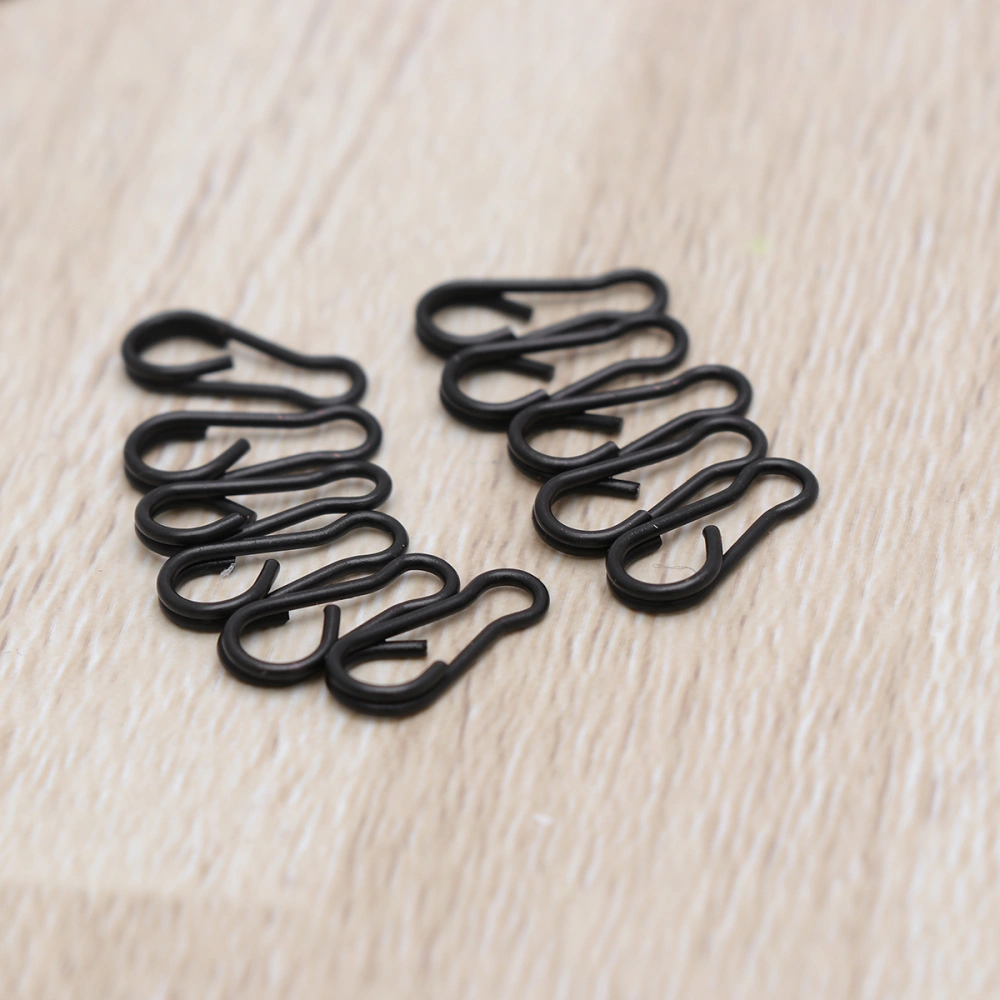 100Pcs Swivels Fishing Tools Multi Clips Carp Quick Change Link Fishing Clips Practical European Style Fishing Accessories Large Size (Black)