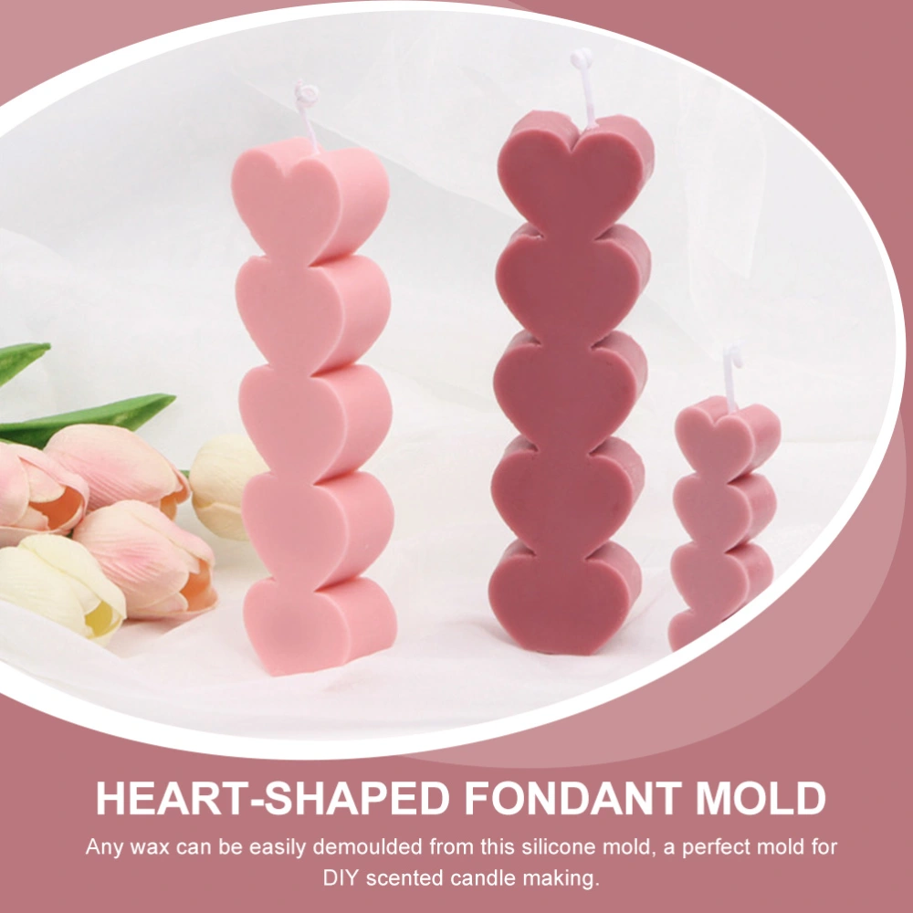 Silicone Mold for Candle Fondant Heart-shaped Scented Candle Molds DIY Silicone Mold