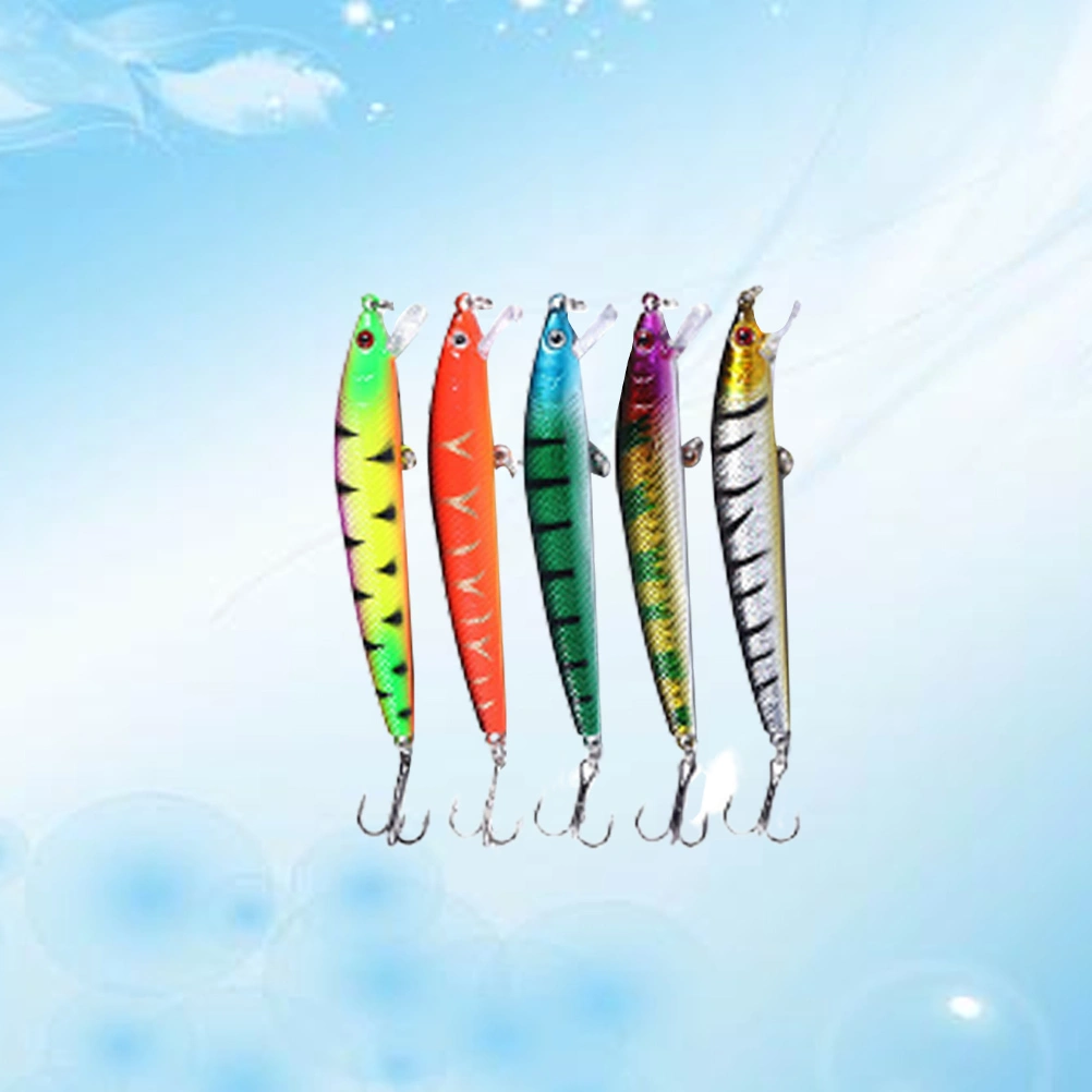 5 Pcs 9.5CM 8.5G Plastic Hard Fishing Bait Lifelike Minow Bait Movable Togue Plate Fishing Lures Bionic Fishing Lures Fishing Supplies -- 1 2 3 4 5#