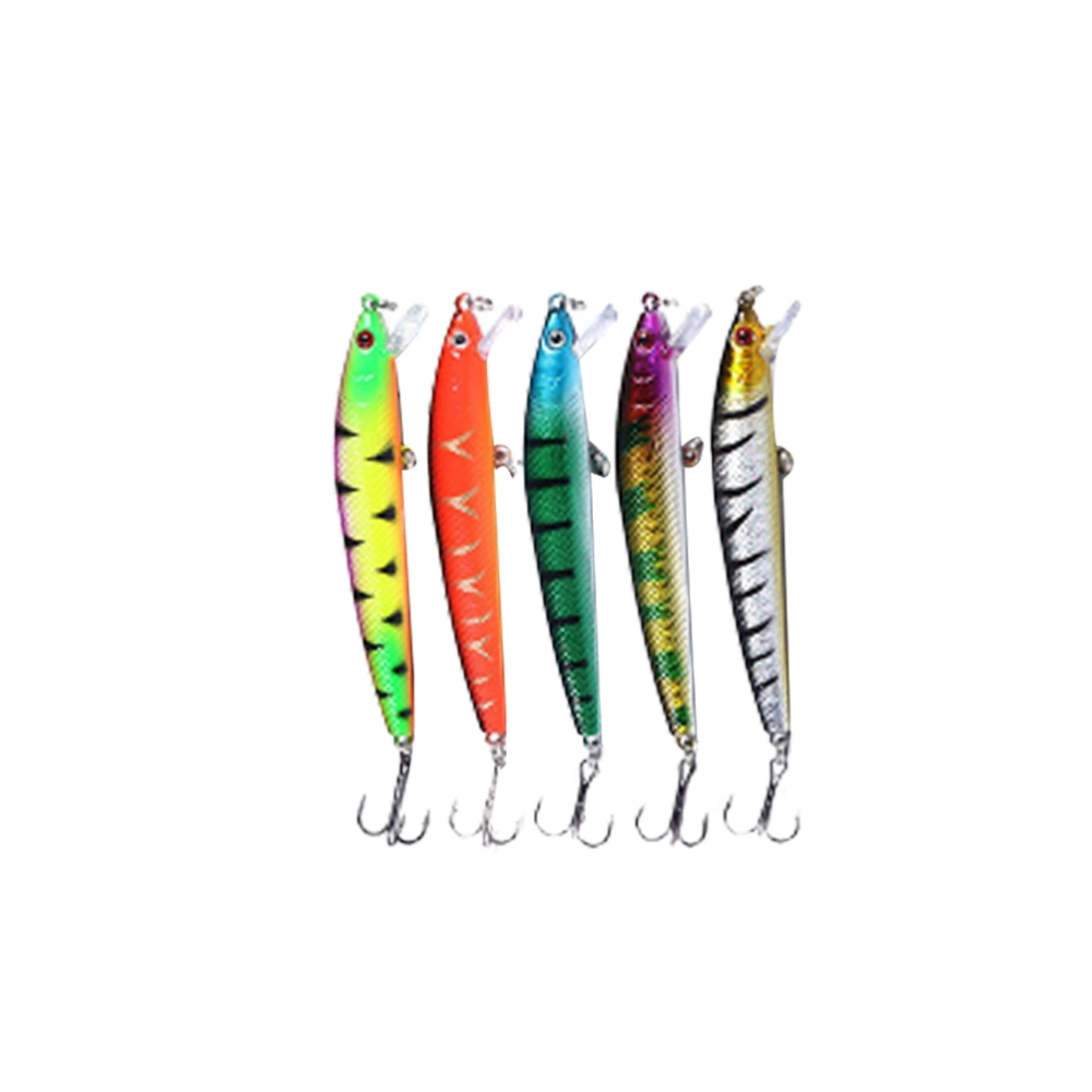 5 Pcs 9.5CM 8.5G Plastic Hard Fishing Bait Lifelike Minow Bait Movable Togue Plate Fishing Lures Bionic Fishing Lures Fishing Supplies -- 1 2 3 4 5#