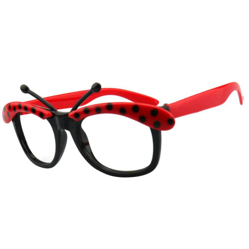 3 Pairs Halloween Ball Ladybug Glasses Halloween Costume Masquerade Party Decoration Cosplay Props (Black And Red)