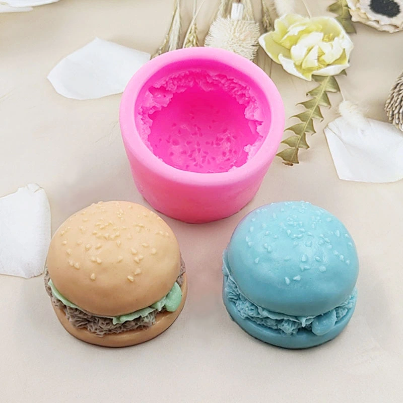 Three-dimensional Hamburger Shape Liquid Fondant Cake Mold