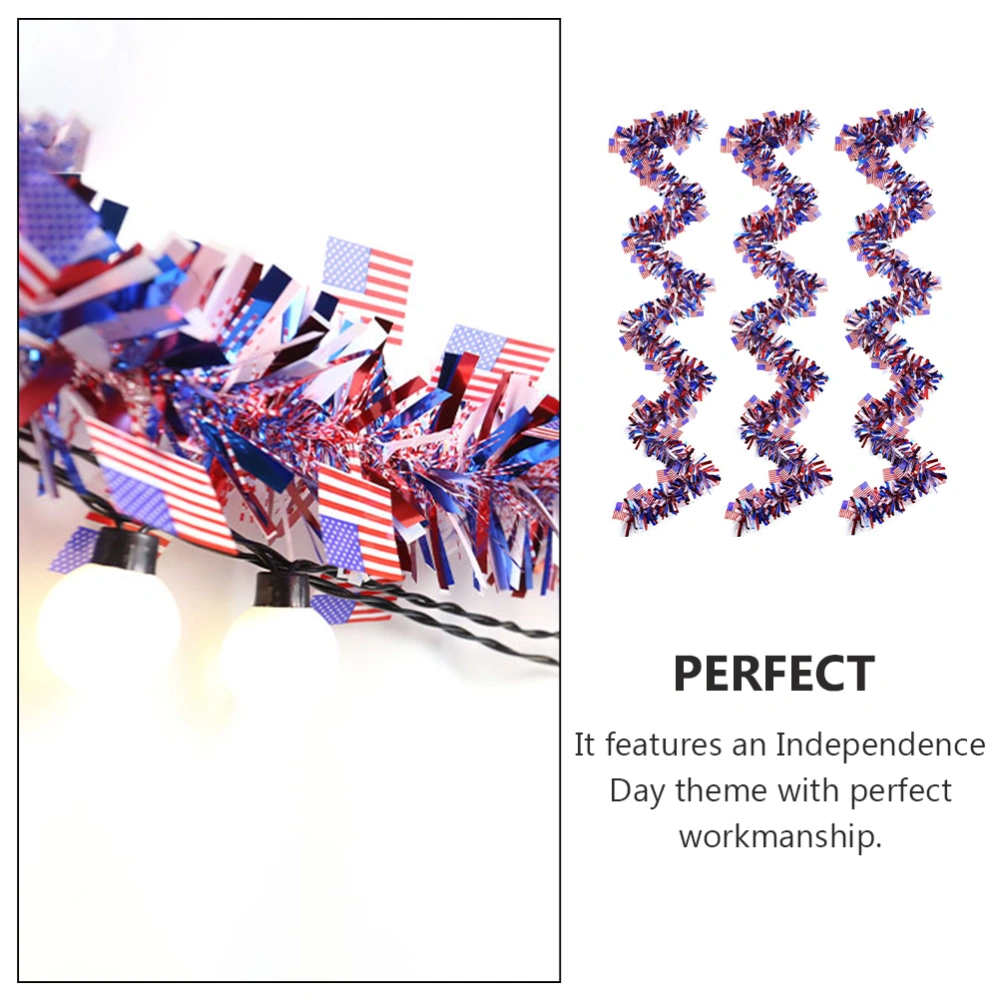 3Pcs Festival Color Strips Hanging Adornments Independence Day Ornaments