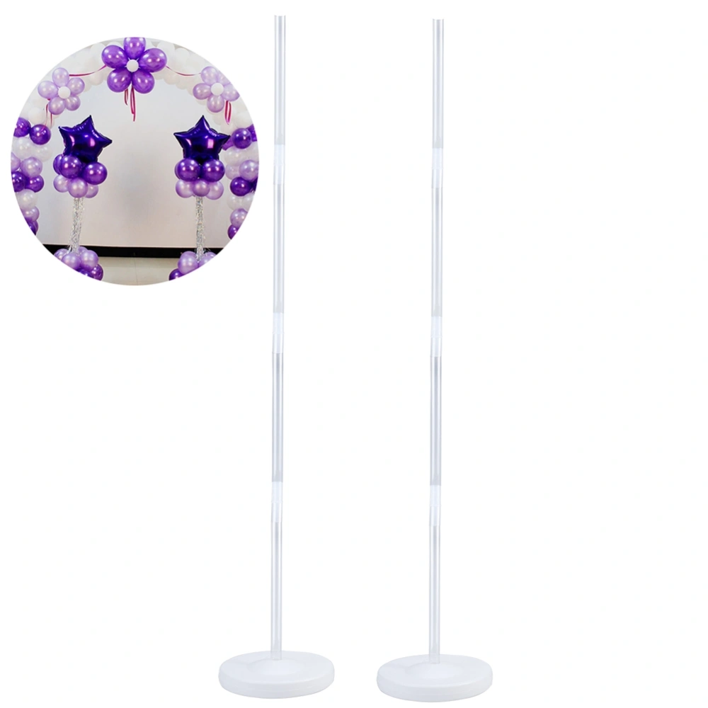 4pcs Balloon Column Stand 16pcs Straws Kits with Frame Base and Pole for Wedding Party Decoration