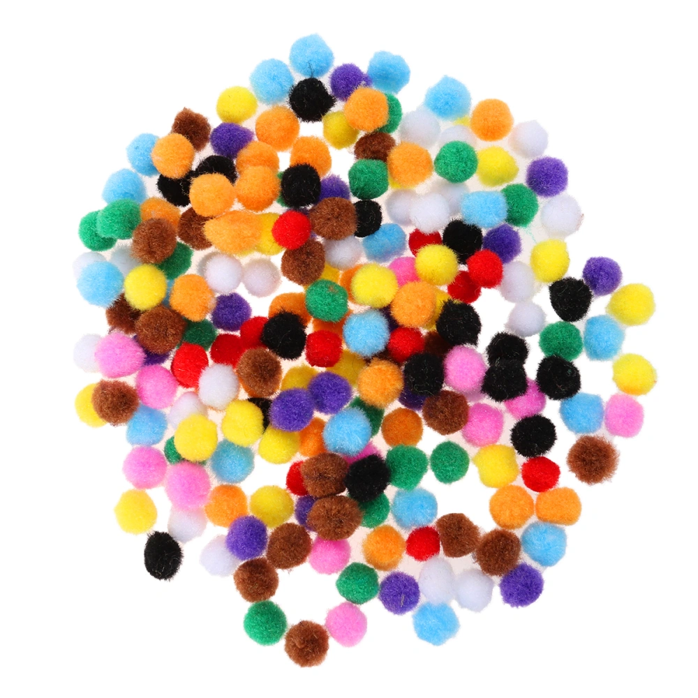 200 Pcs 10 Color Mixed Pack DIY Handmade Material Plush Ball Kindergarten Plush Colorful Ball (10mm, Mixed Color)