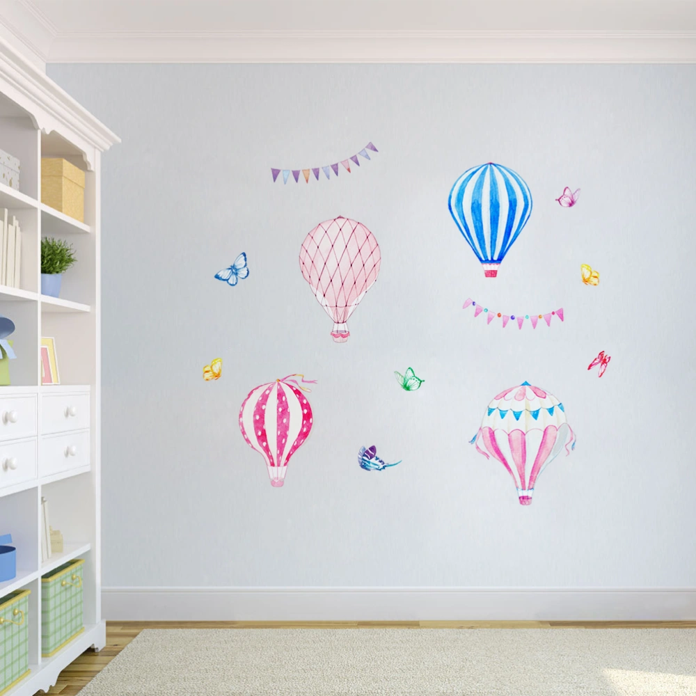 PVC Removable Hot Air Ballons Wall Sticker Wall Decals Nursery Kids Room Decal