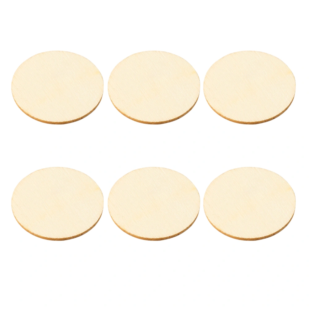 50pcs Natural Wood Pieces Slice Round Unfinished Wooden Discs for Crafts Centerpieces DIY Ornaments