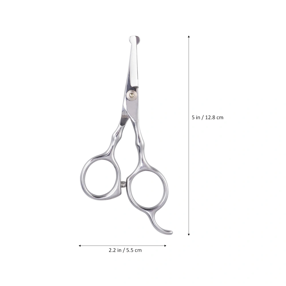 Pet Dog Safety Scissor Grooming Thinning Pet Scissors Tools Pet Supplies (Silver)