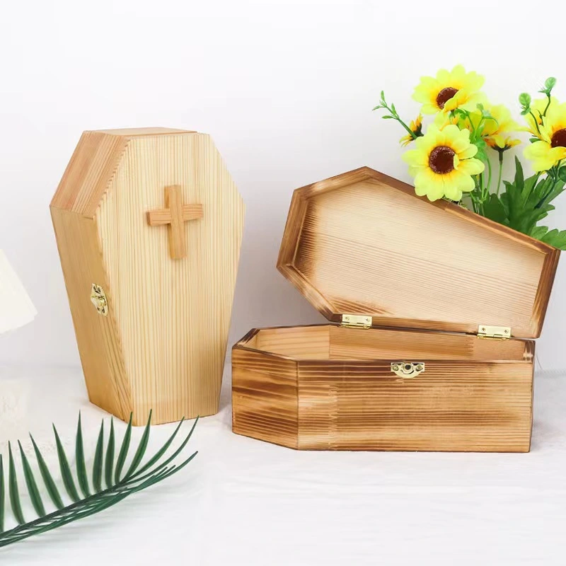 Small Coffin Box for Jewelry Storage Display Halloween Holder Portable Coffin Shape Jewelry Box