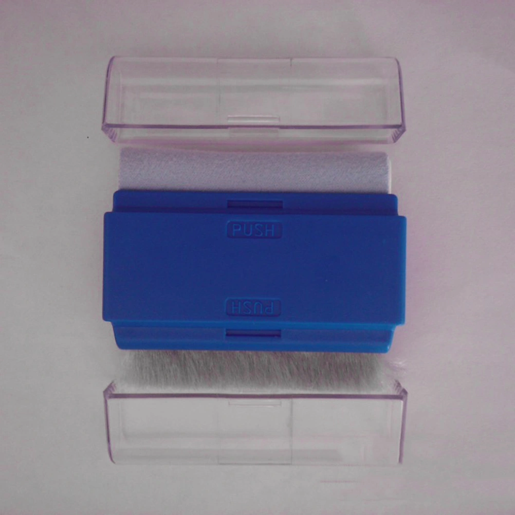 2pcs Dual Head Computer Cleaning Tool Keyboard Brush Dual-use Brush Mobile Phone Screen Wipe (Blue)