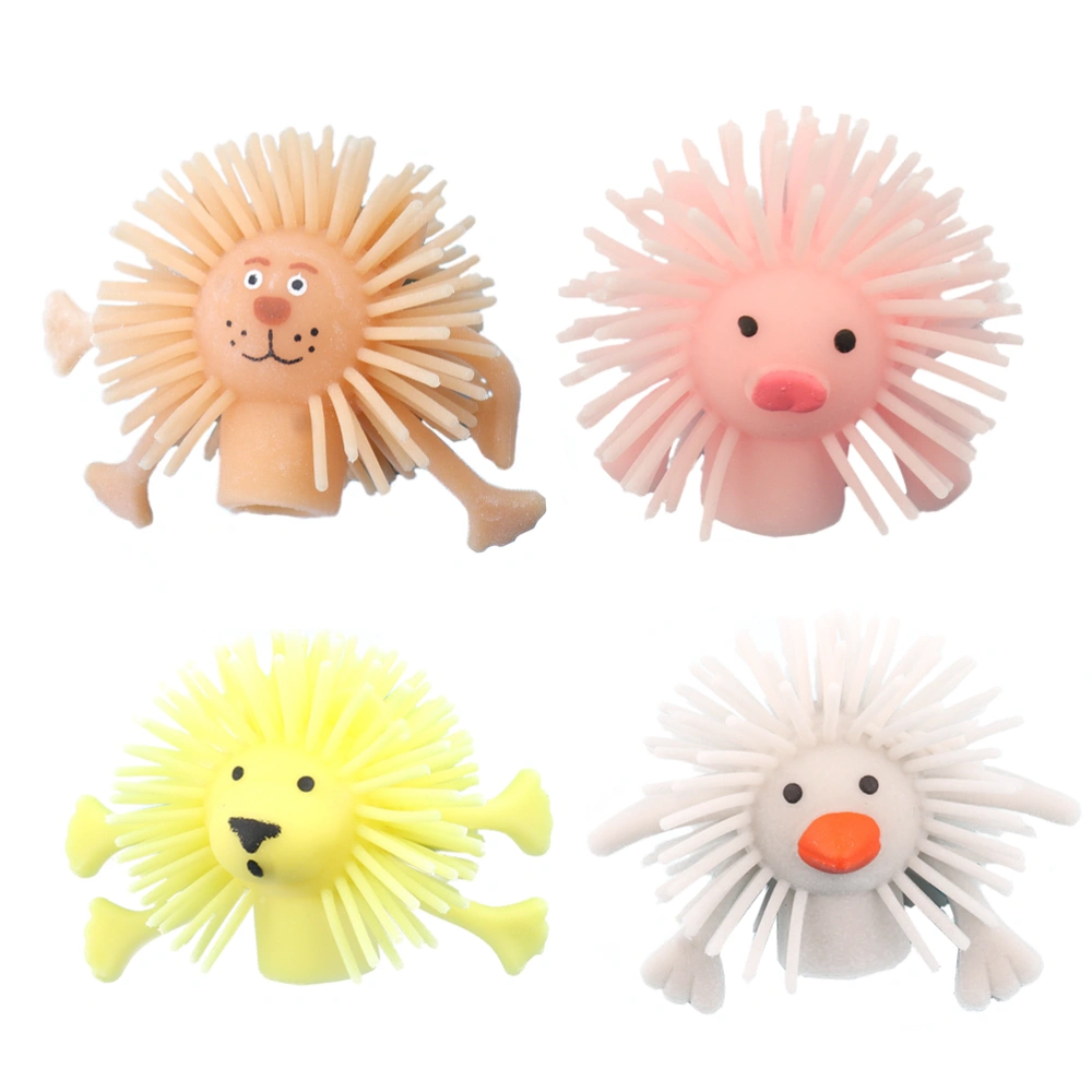 4pcs Finger Puppet Decorative Finger Toy Funny Finger Puppet (Assorted Color)