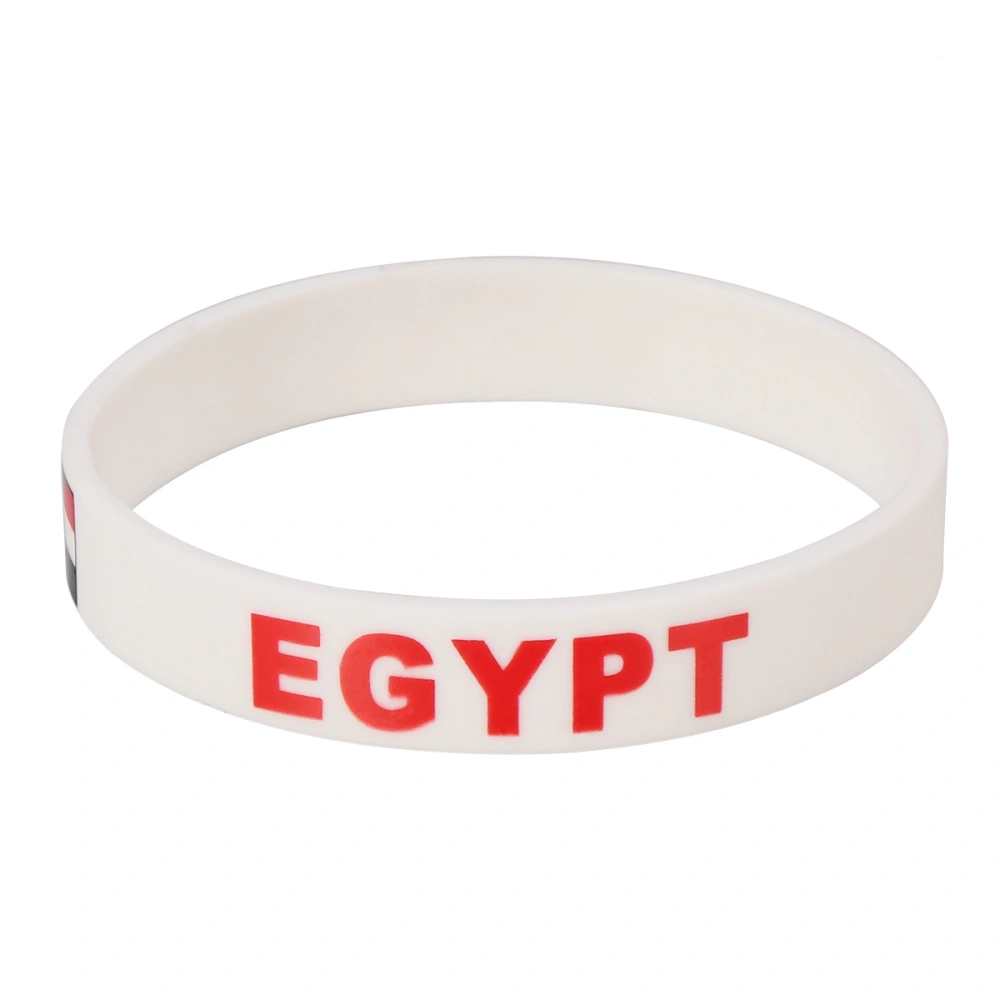 6 Pcs Country Silicone Wristband Fashion Sports Bracelet  (Egypt)