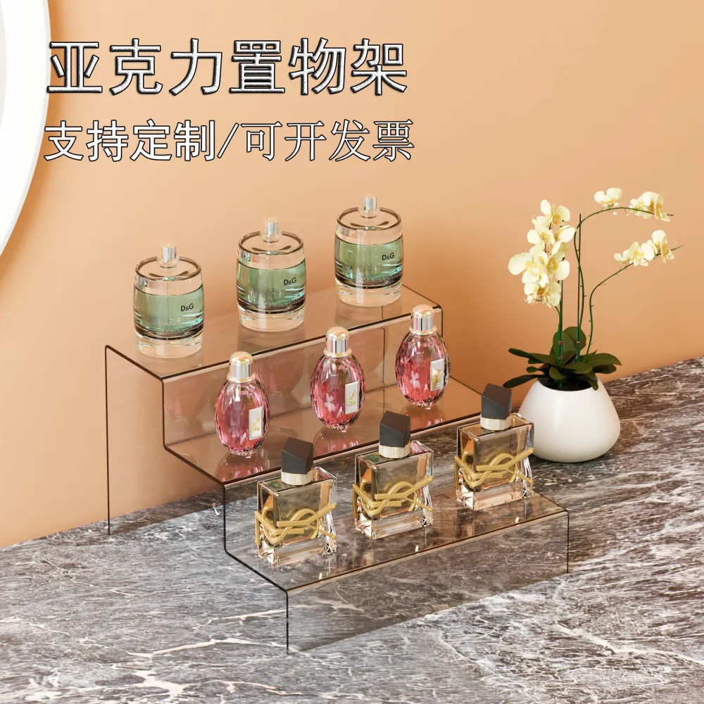 Acrylic Display Riser Action Figure Display Riser Shelf Multi-functional Acrylic Display Stand for Perfume Cupcake