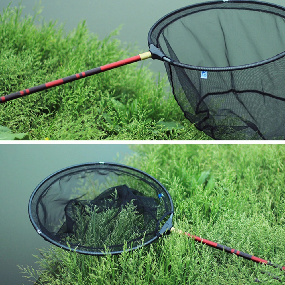 40CM Degree Aluminum Alloy Fold Able Fish Mesh Head Fishing Landing Net