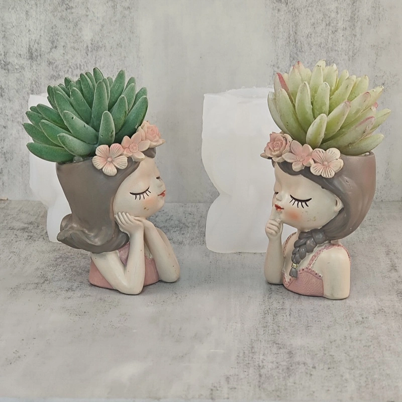 Cement Succulent Flower Pot Silicone Mold