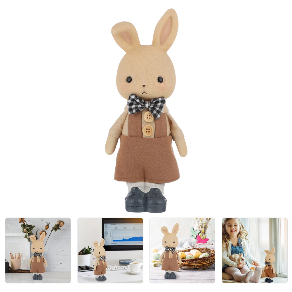 1 Pc Novel Photo Prop Bunny Toy Plaything Hand-painted Desktop Decoration (L)