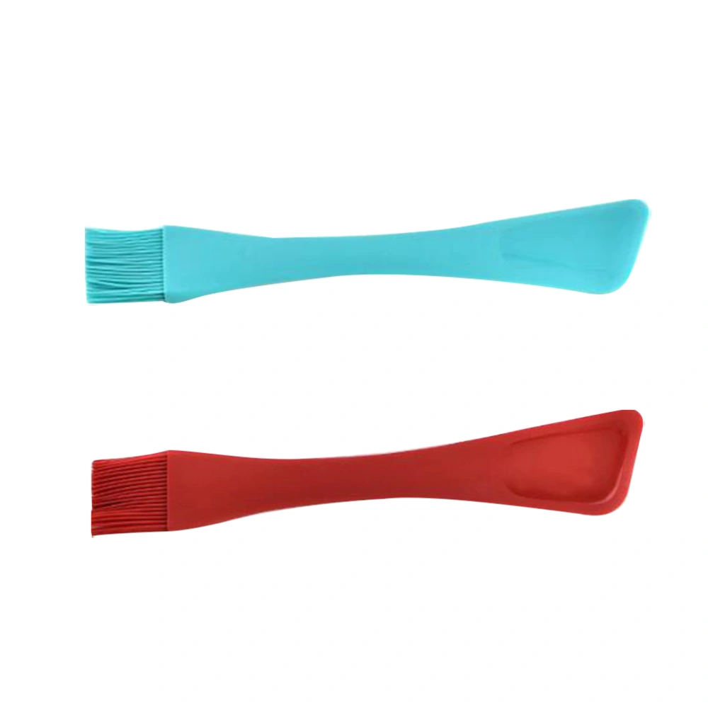 2pcs Portable Silicone Pastry Brush Baking BBQ Basting Brush Cooking Utensil for Home Kitchen (Red)