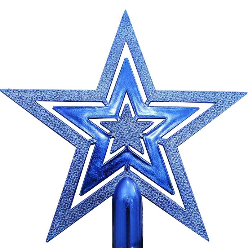 20cm Christmas Tree Topper Star Happy Christmas Treetop Star Festival Decoration (Random Color)