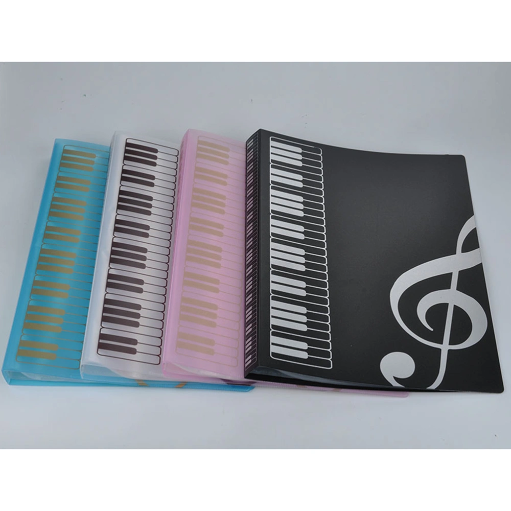 Music Sheet File Paper Documents Storage Folder 40 Pockets Holder (White)