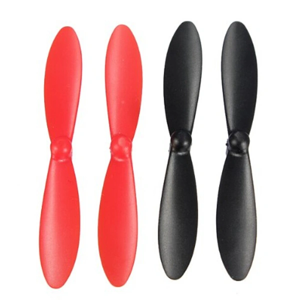 A Set of 4pcs Replacement Spare Parts Propeller Blades for Hubsan X4 H107C RC Quadcopter (Red+Black)