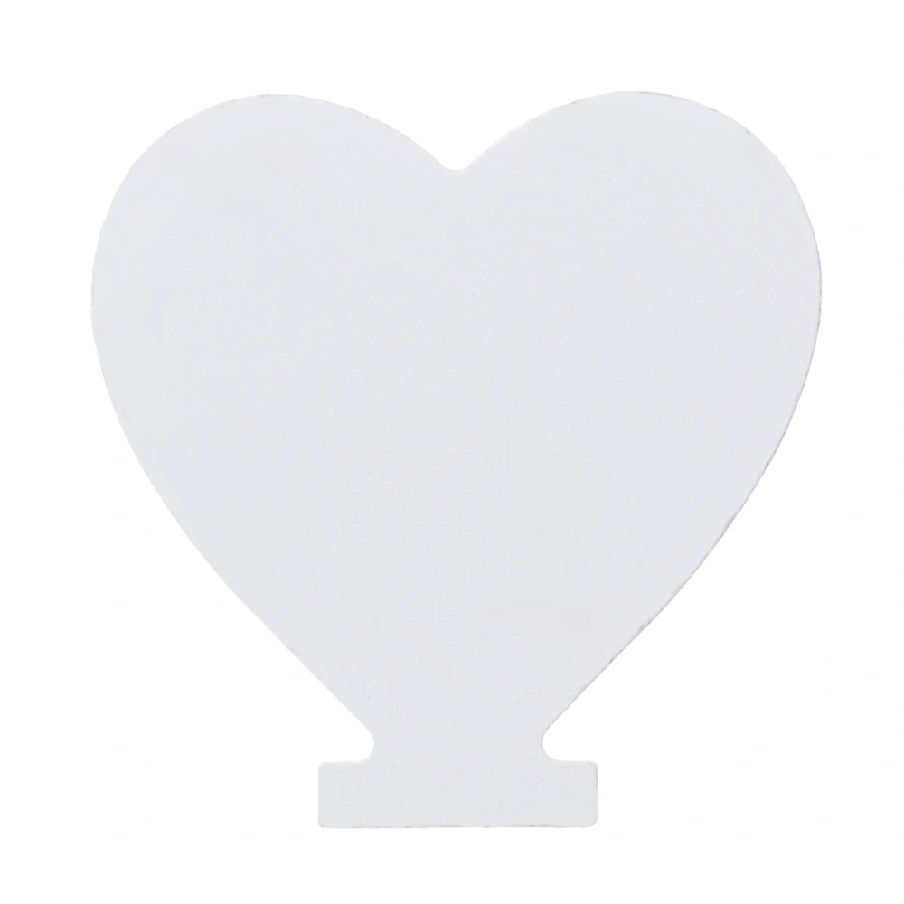 8cm DIY Wooden Wedding Table White Signs Decoration Table Heart Shape Signs Table Photo Props Dinner Decoration for Birthday Wedding Party Festival