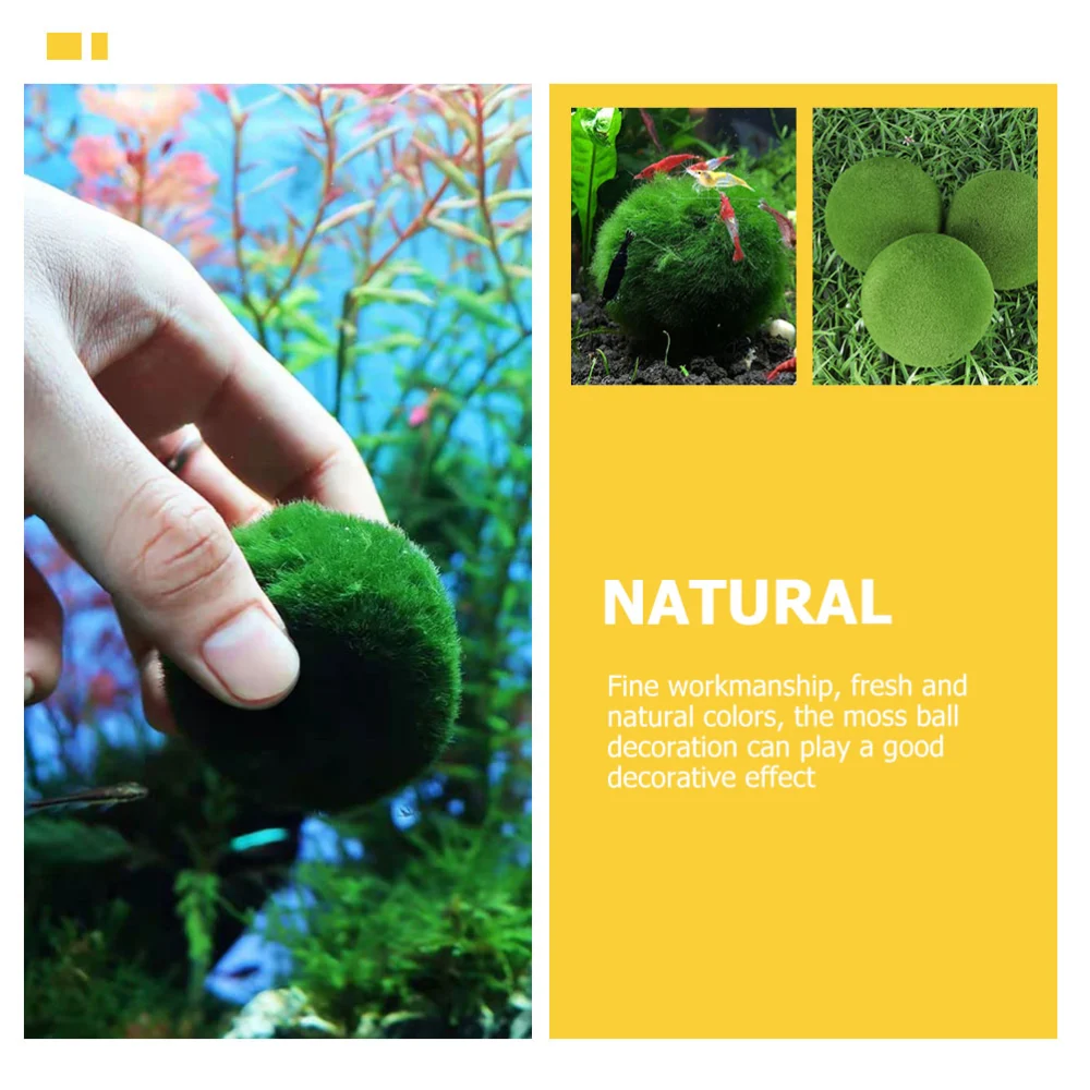 4pcs Simulation Moss Balls Decorative Moss Balls Shopwindow Moss Ball Decorations