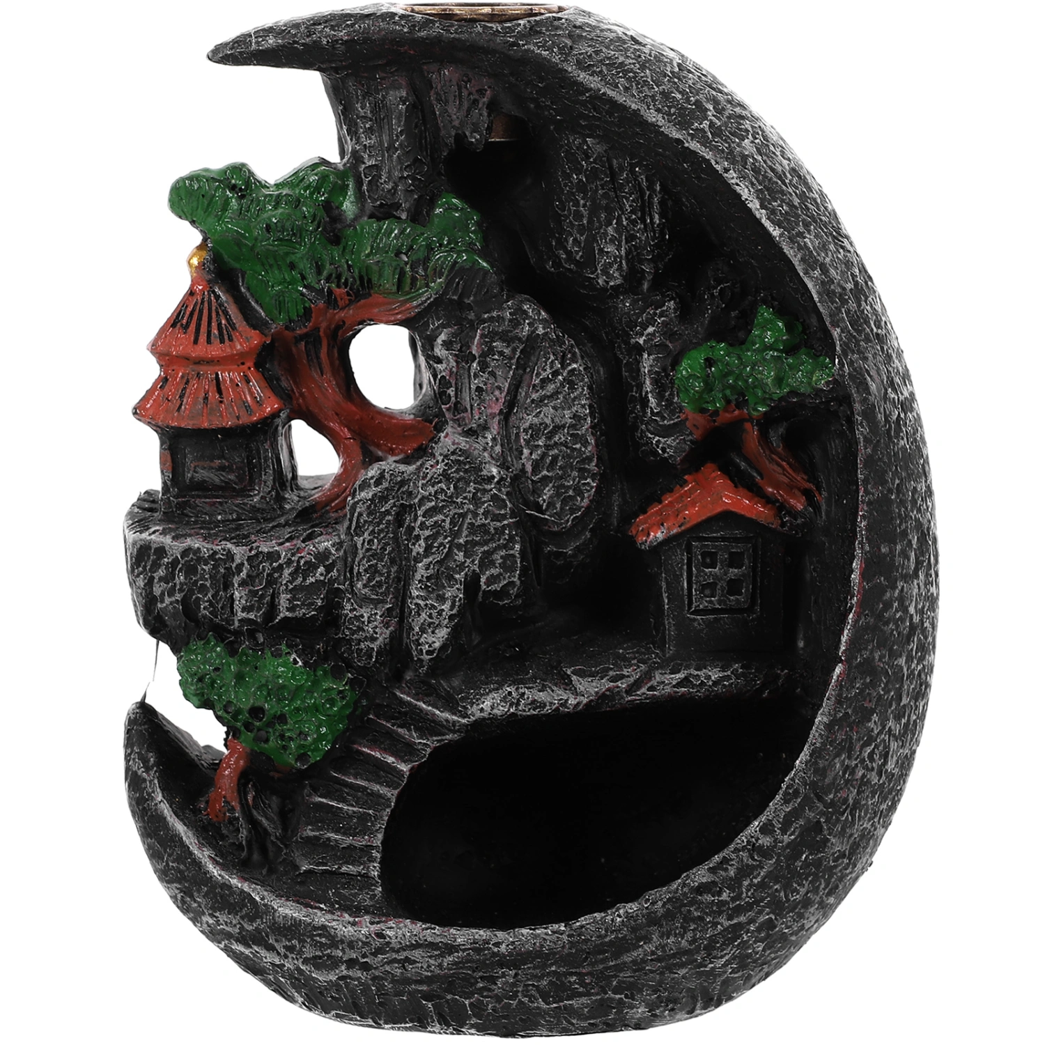 Backflow Incense Burner Resin Craft Aroma Censer Waterfall Incense Burner Tabletop Decor