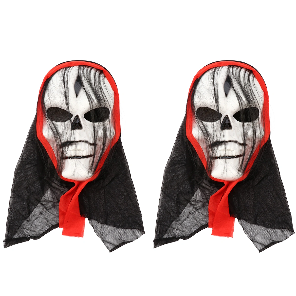 2pcs Horror Face Mask Halloween Face Cover Dress-Up Mask Performance Face Mask