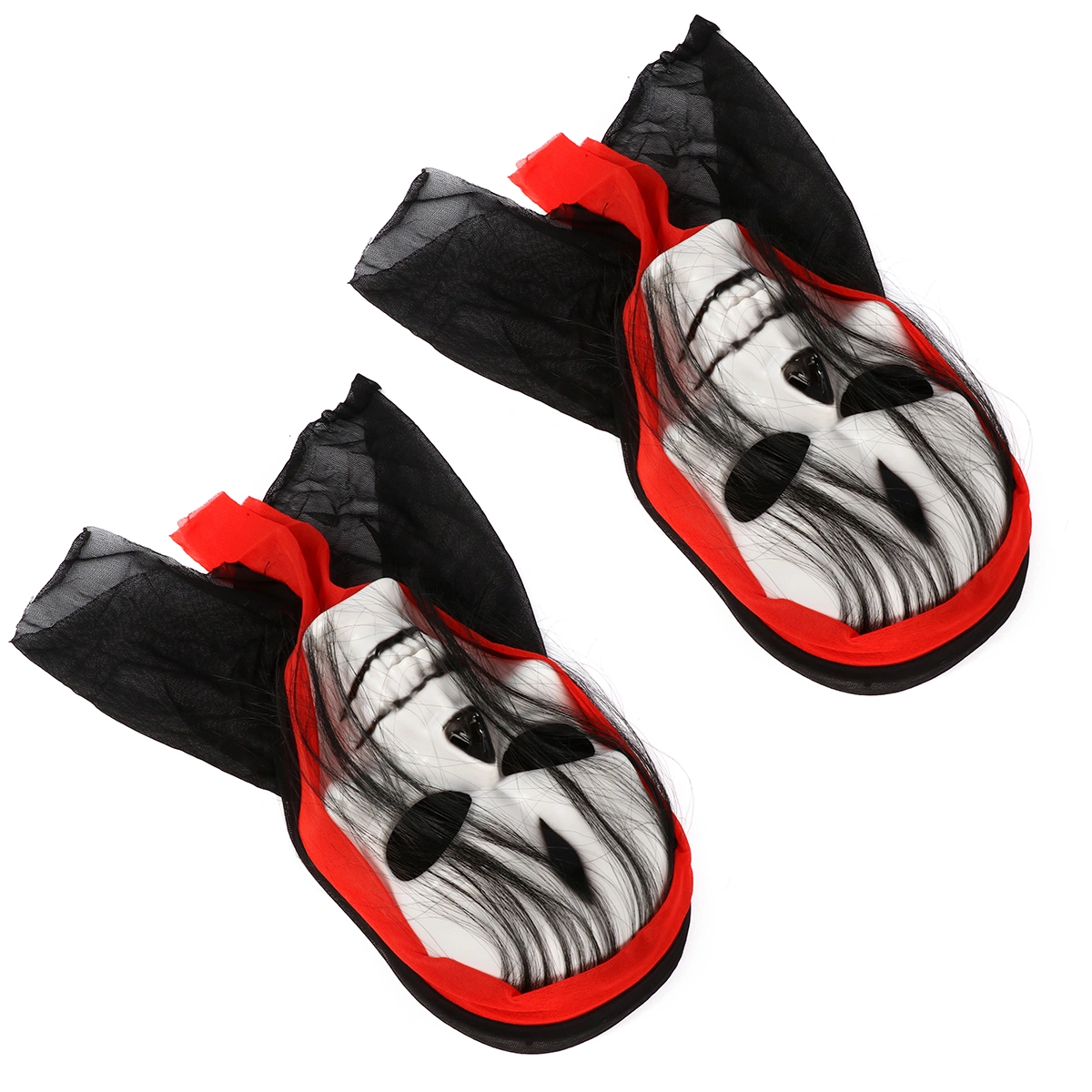 2pcs Horror Face Mask Halloween Face Cover Dress-Up Mask Performance Face Mask