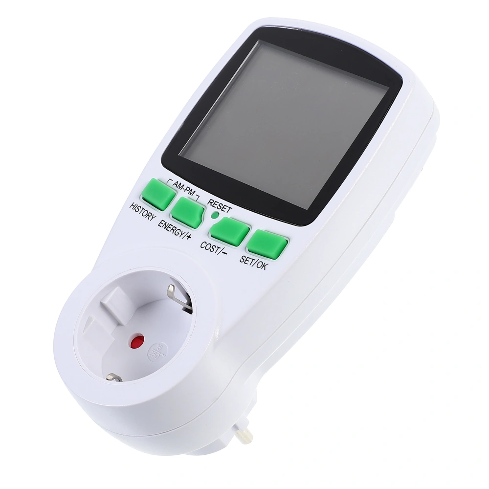 Digital Wattage Voltage Tester Cost Current Frequency Power Meter Socket EU Plug