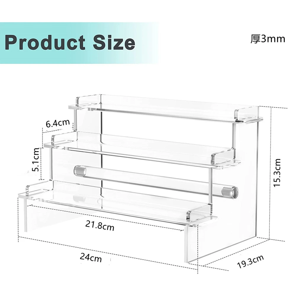 Acrylic Display Riser Cupcake Dessert Display Riser Shelf Multi-functional Perfume Organizer