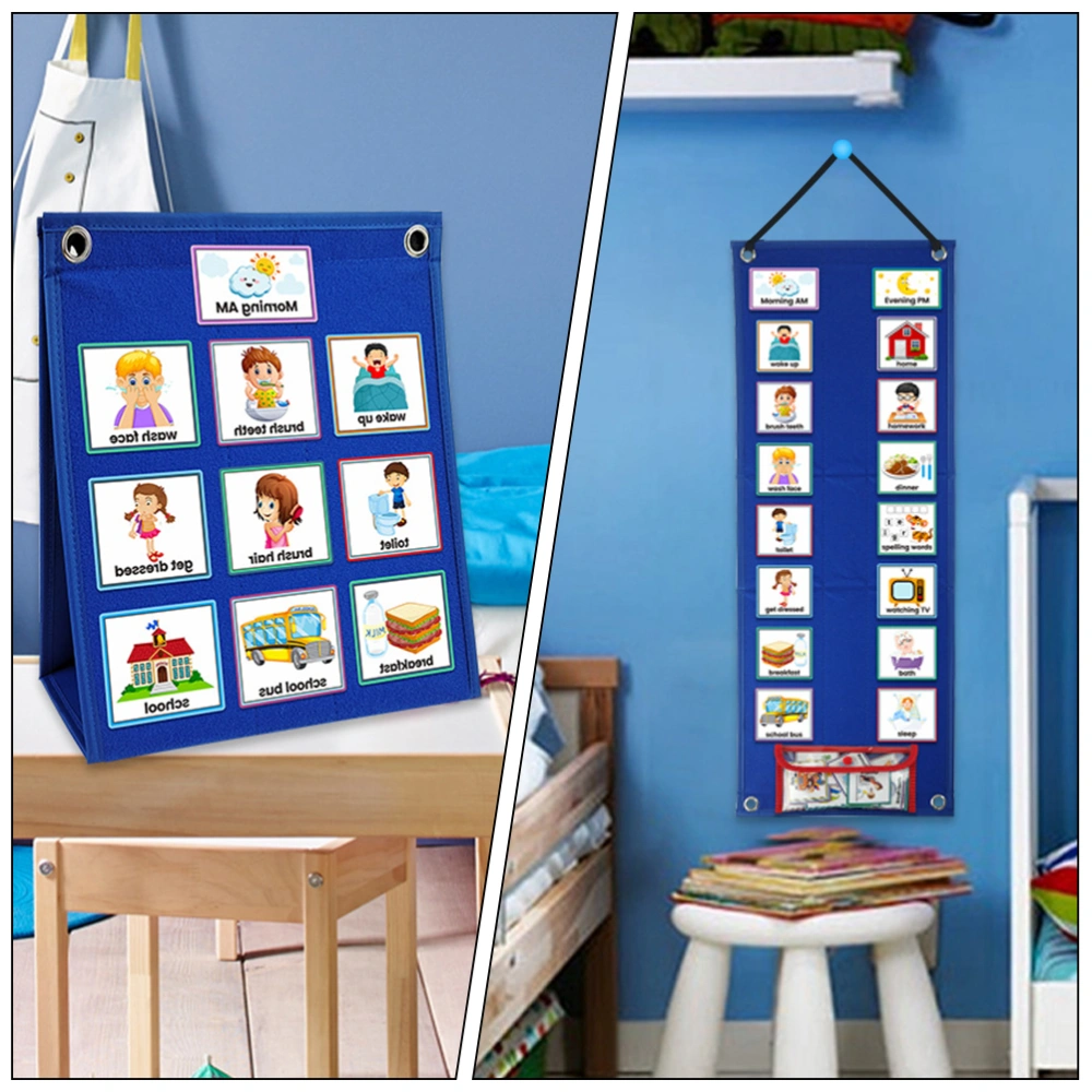 1 Set of Kids Visual Schedule Calendar Chart DIY Chore Chart Daily Chore Routine Chart Kids Schedule Chart