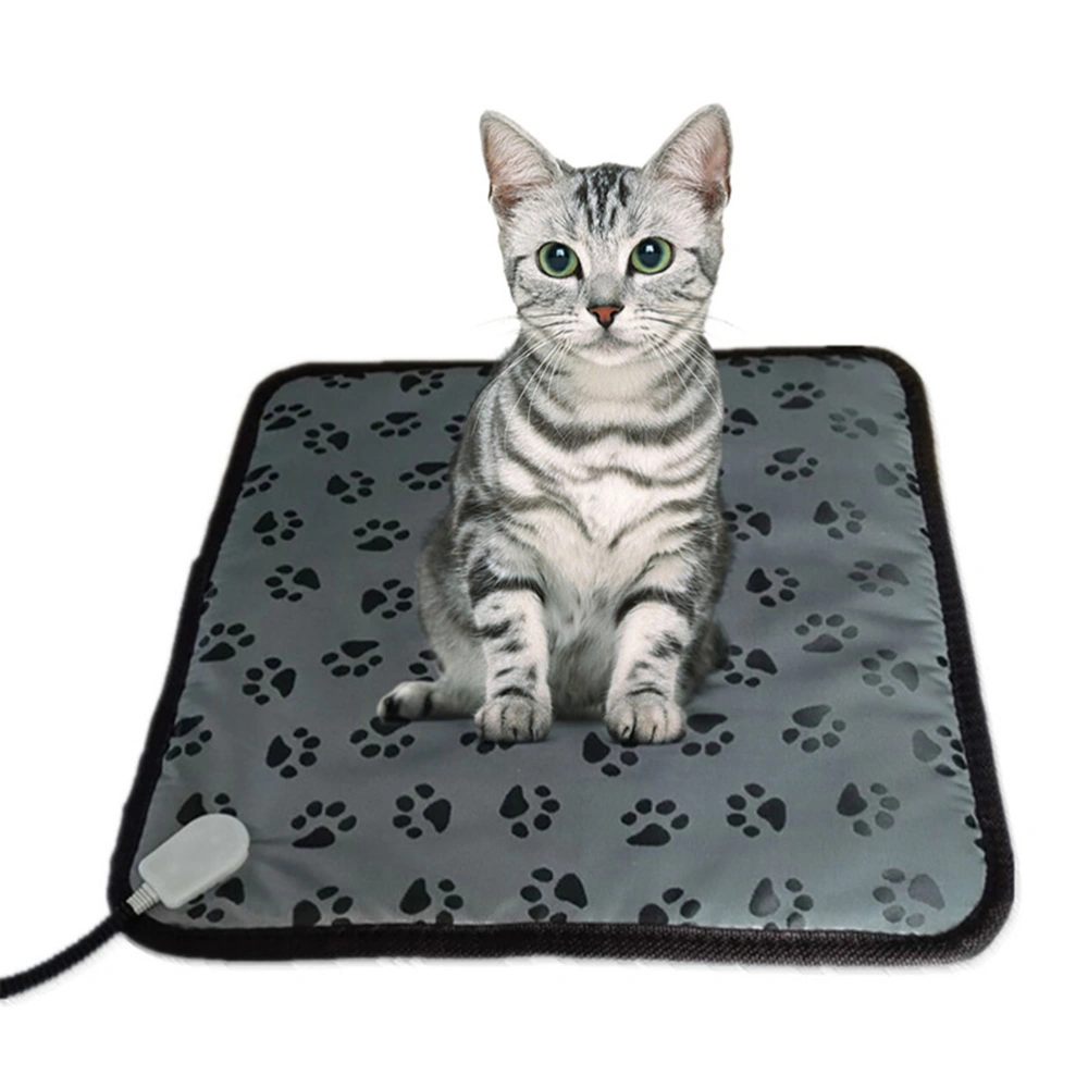 Bite Resistant Pet Electric Heating Pad Footprint Warm Heater Pad Pet Sleeping Cushion with EU Plug