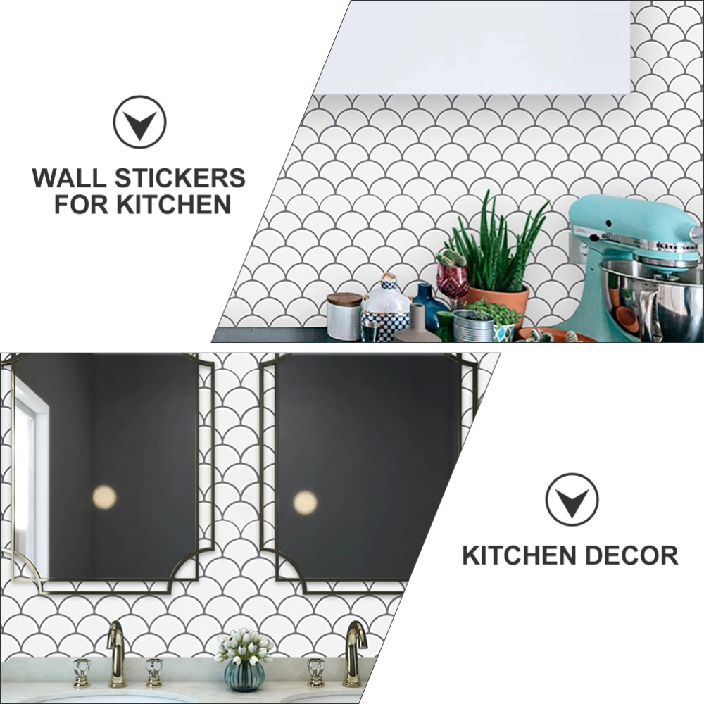 1 Sheet Peel And Stick Backsplash Self-adhesive Tile Sticker For Kitchen Bedroom