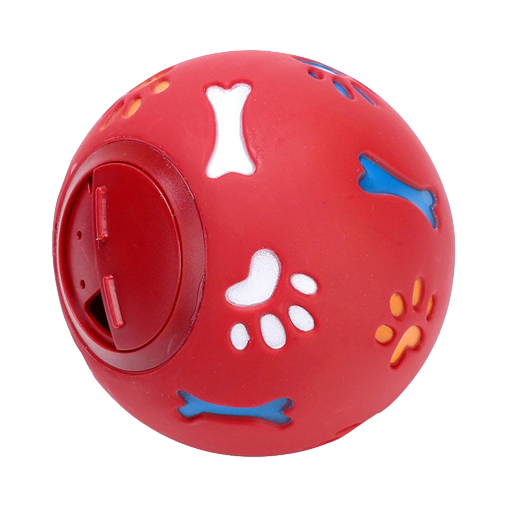 Dog Creative Pet Ball Toy Funny Food Leaking Toy Educational Supply Scent Leakage Ball (Small Red)