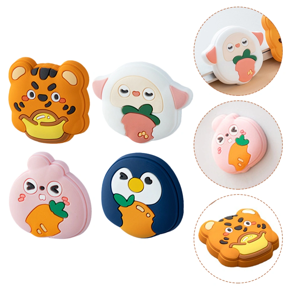 4pcs Adorable Cartoon Fridge Magnet Decorative Cartoon Refrigerator Magnets