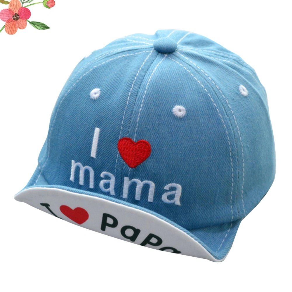 1Pc Children Summer Sun Hat Baseball Caps Outdoor Summer Sun Protection Hat Casual Cap(Light Blue)