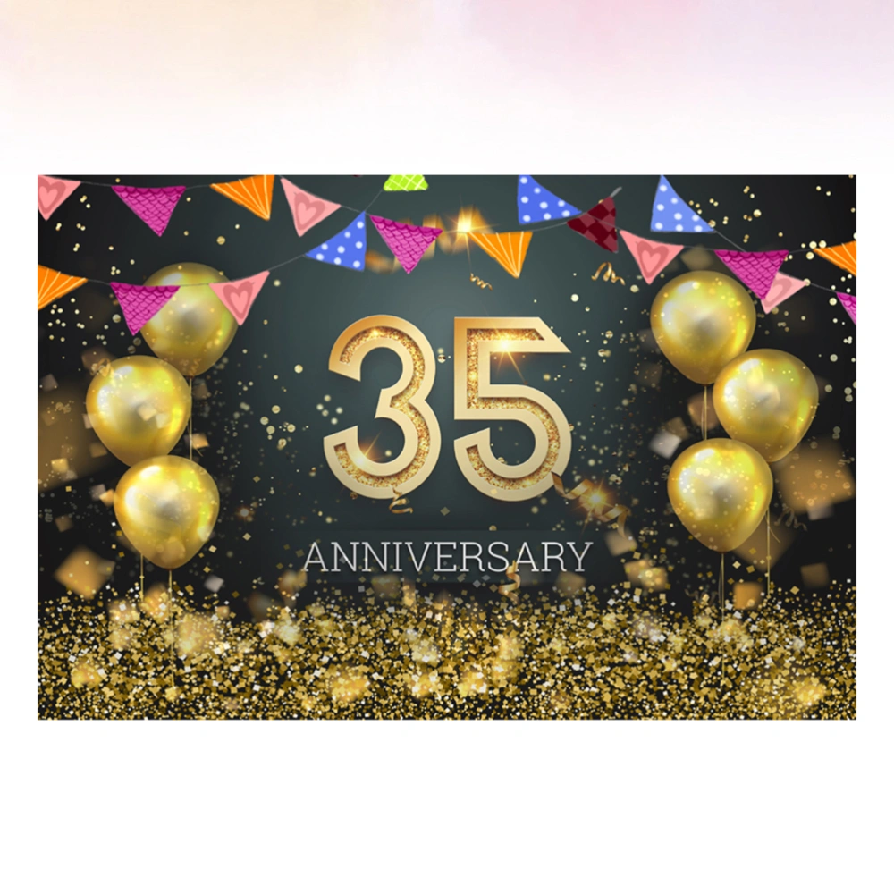 35 Anniversary Background Cloth Congratulation Photographic Prop Creative Backdrop (210x150cm)